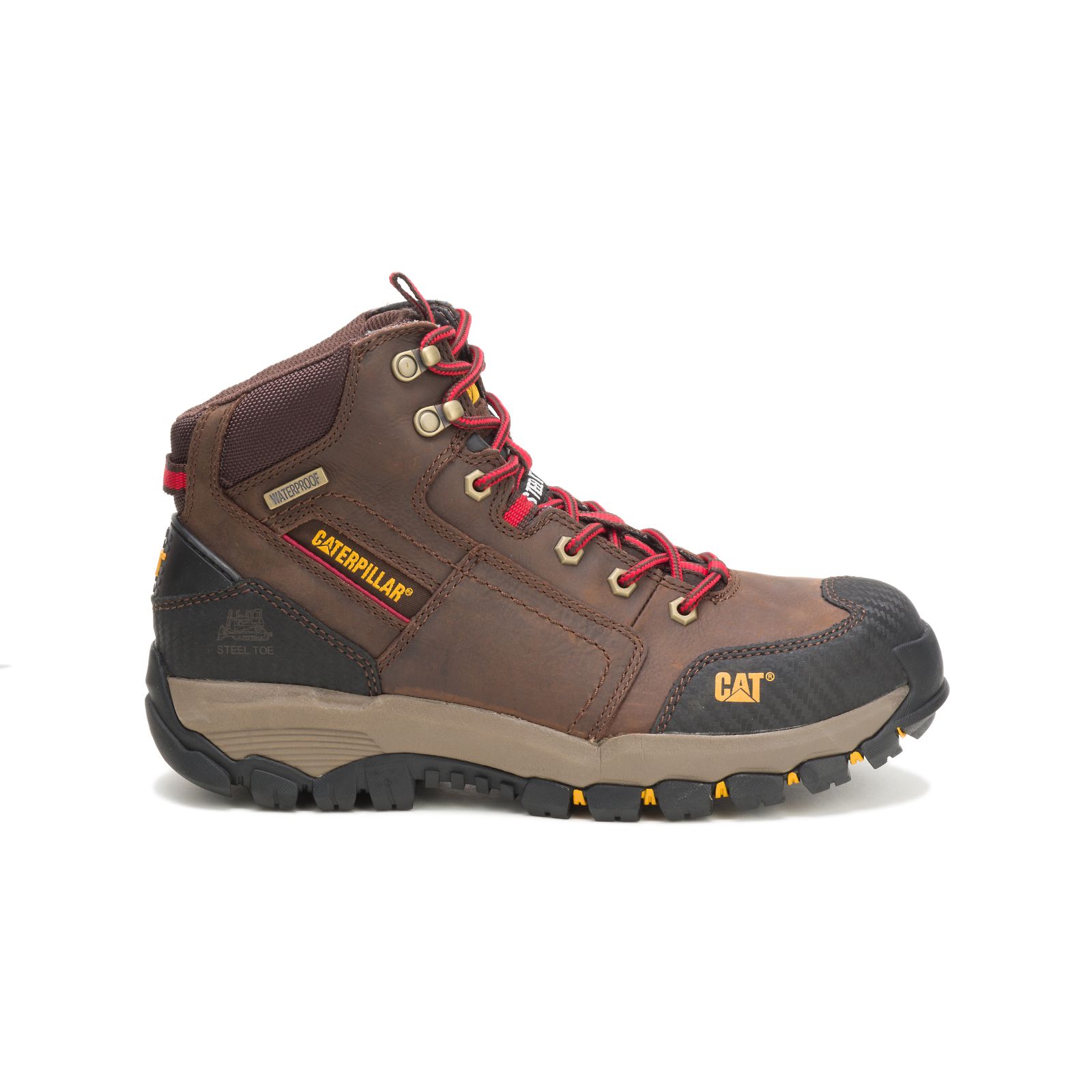 Caterpillar Work Boots Dubai - Caterpillar Navigator Mid Waterproof Steel Toe Mens - Brown YONHSZ543